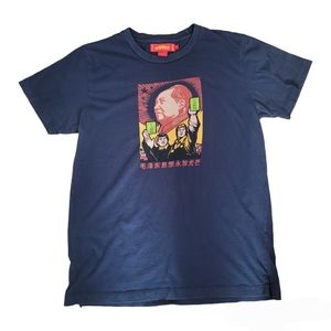 Shanghai Tang Chinese Revolution navy blue t-shirt size small